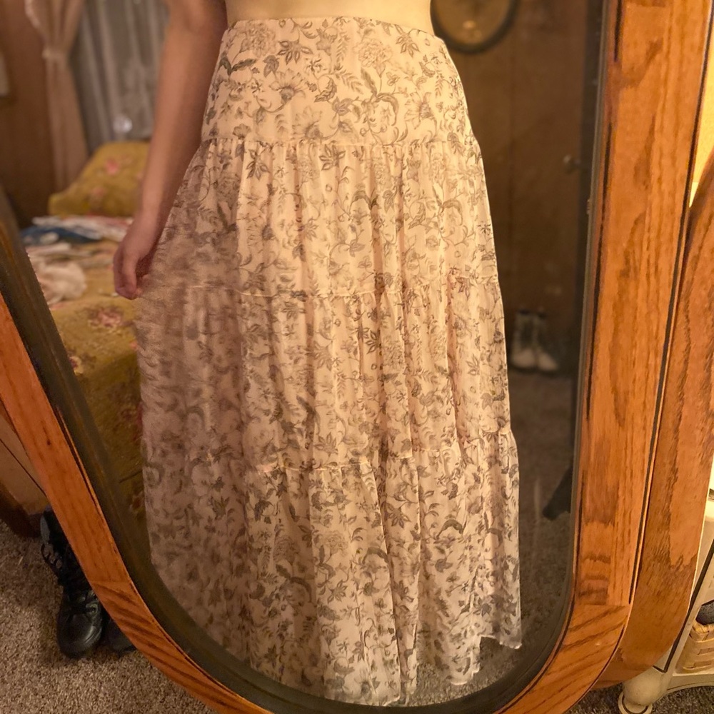 Pink Floral Skirt